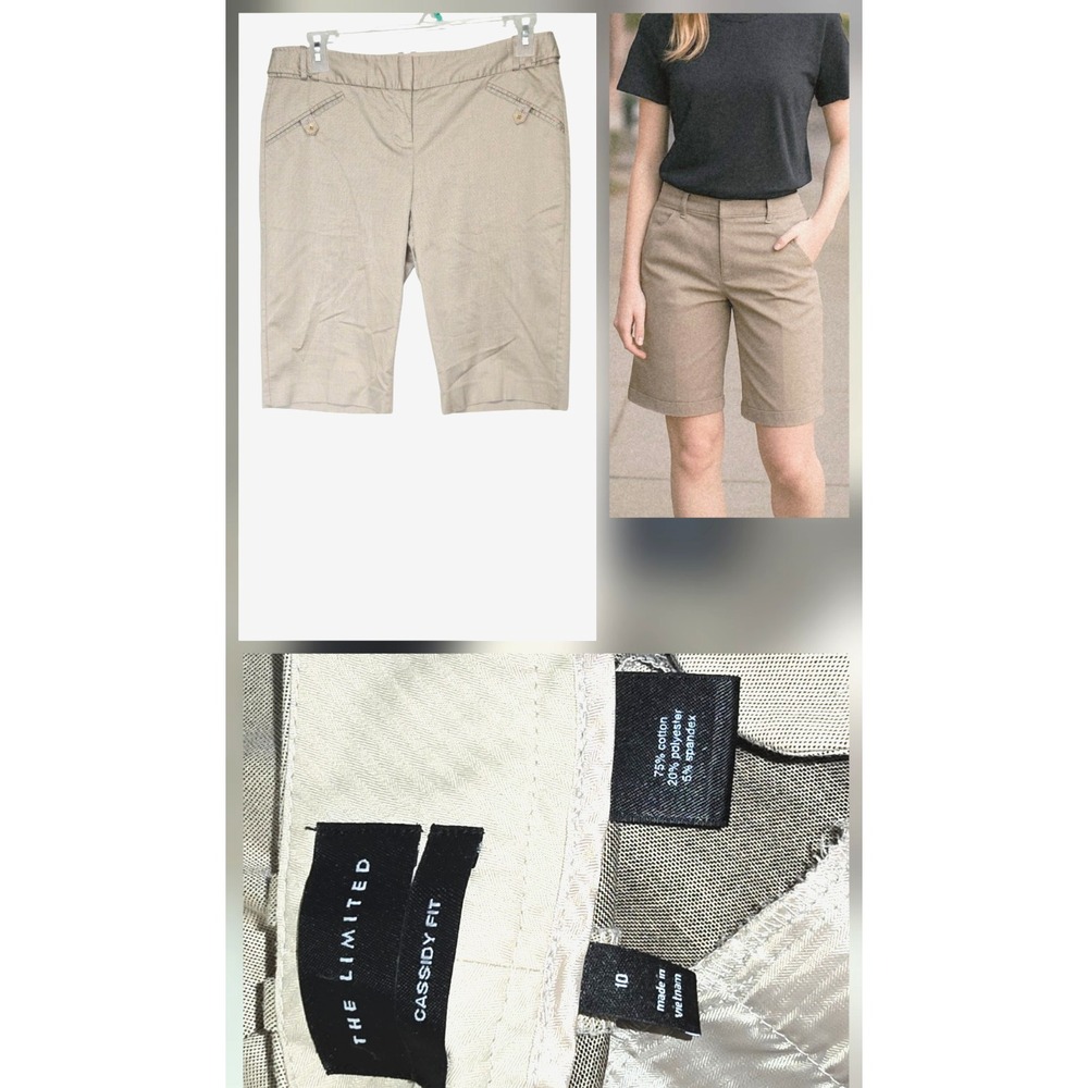 The Limited Women's Normcore Shorts Size 10 35x14 Cassidy Fit Beige
